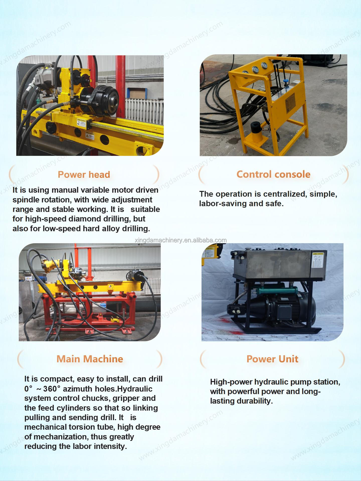KY400B 400m portable undergound core drilling rig for mineral exploration