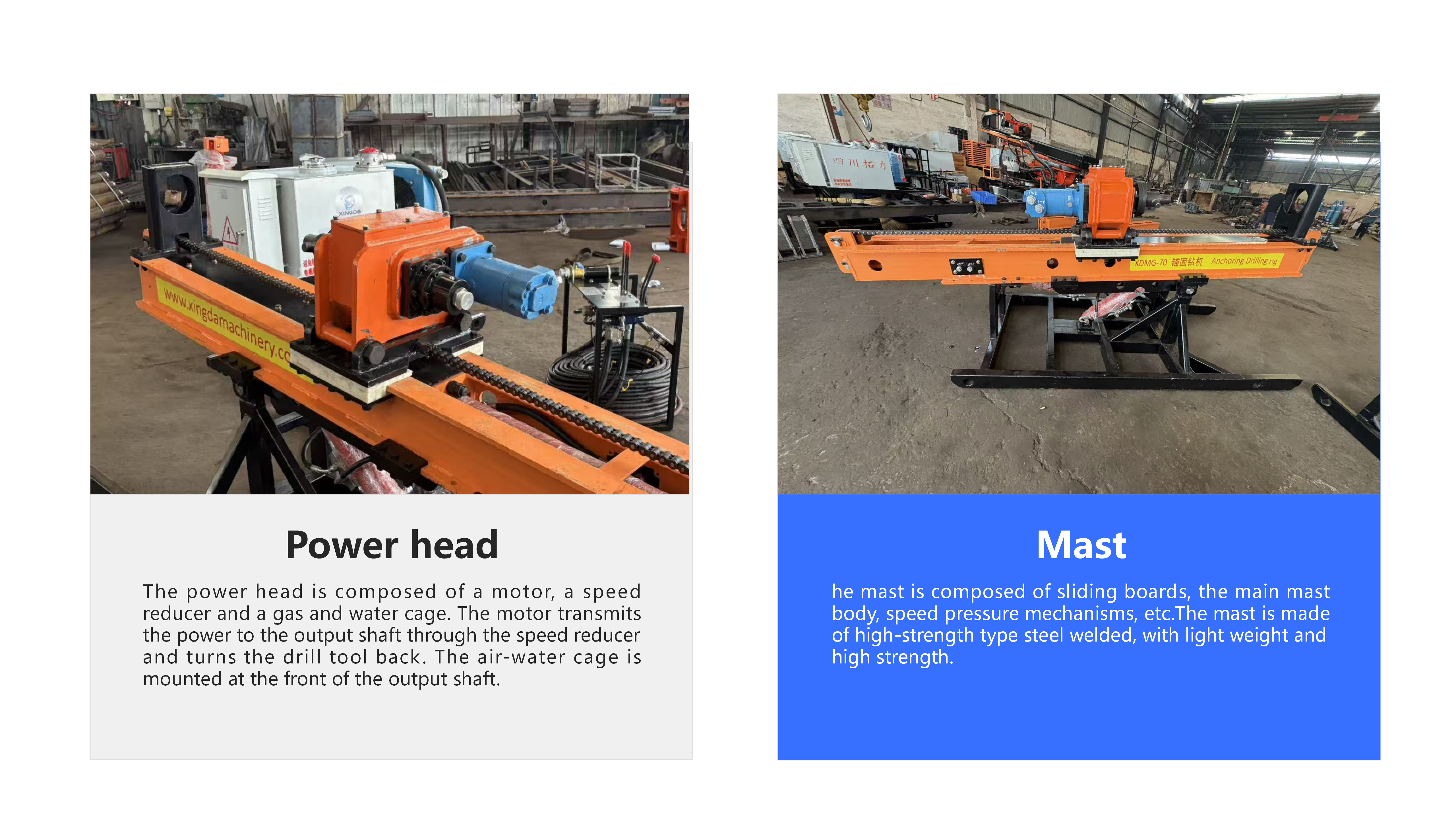 XDMG-70 portable powerful anchor drilling rig for anchor bolt hole drilling