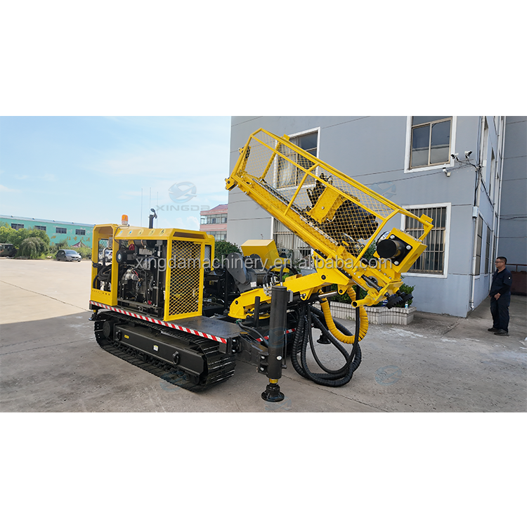 Steel Crawler Remote Control Walking 600m Hydraulic Tunnel Rock Core Sampling Machine