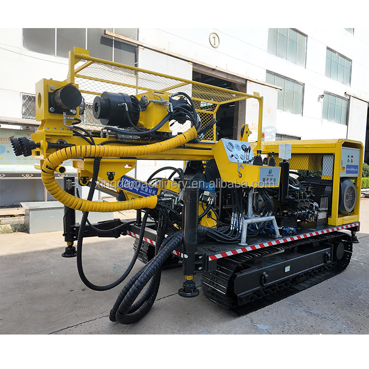 Steel Crawler Remote Control Walking 600m Hydraulic Tunnel Rock Core Sampling Machine